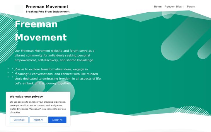 Screenshot of freemanmovement.com