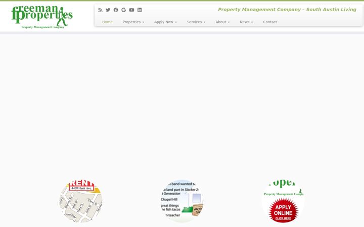 Screenshot of freemanproperties.com