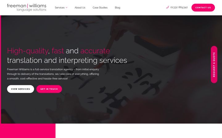 Screenshot of freemanwilliams.co.uk