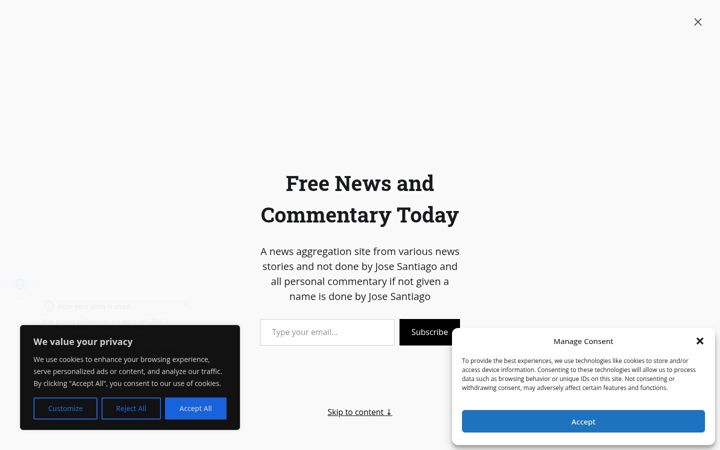 Screenshot of freenewsandcommentarytoday.com
