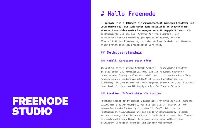 Screenshot of freenode.studio