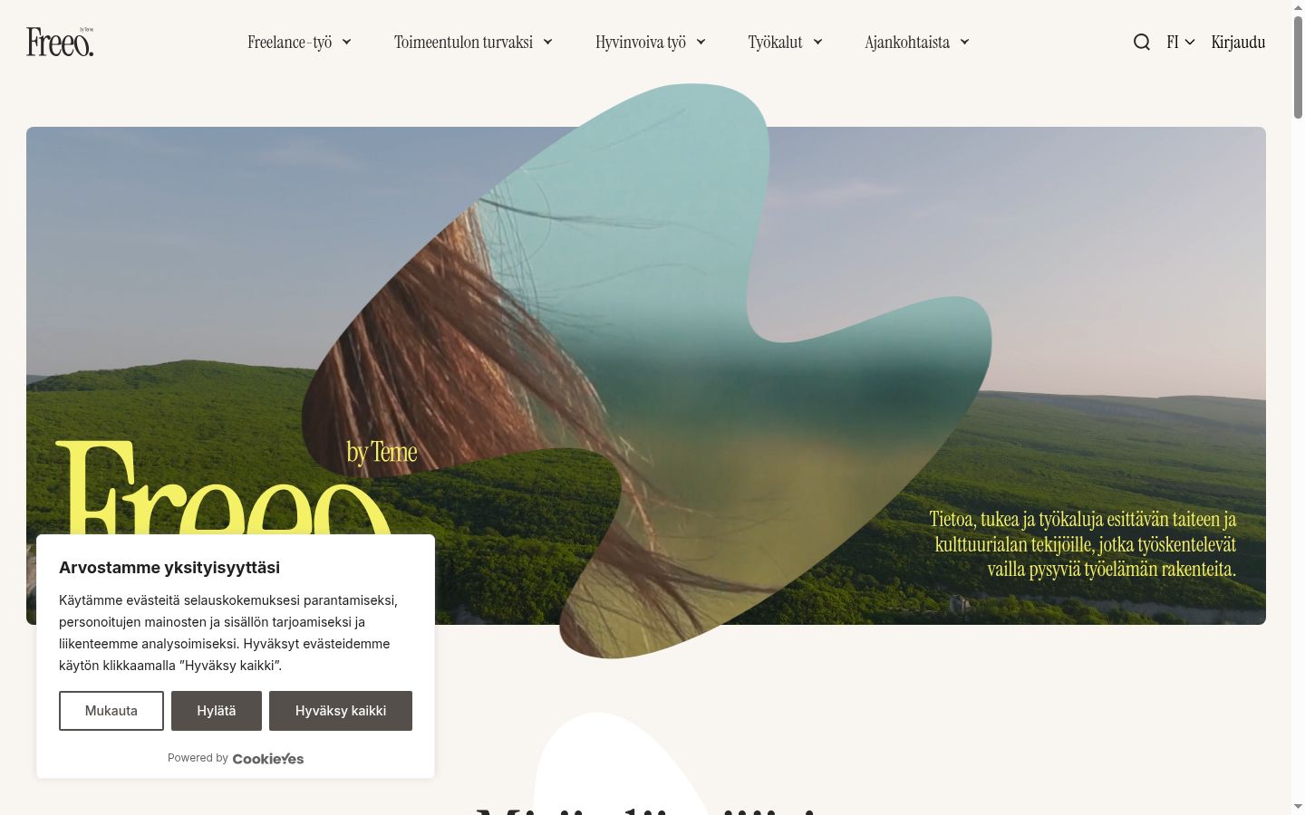 Screenshot des Einwilligungsbanners vor jeglicher Interaktion