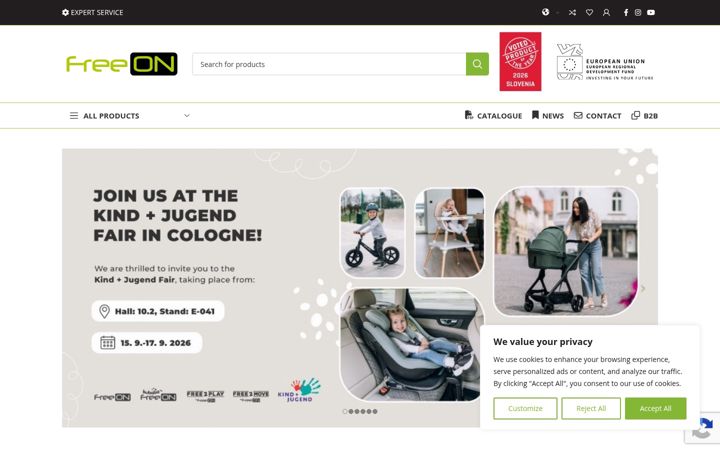 Screenshot of freeonbaby.com