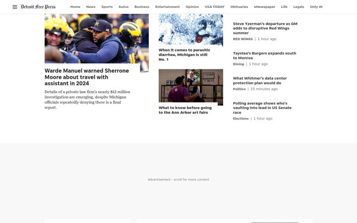 Snímek obrazovky freep.com