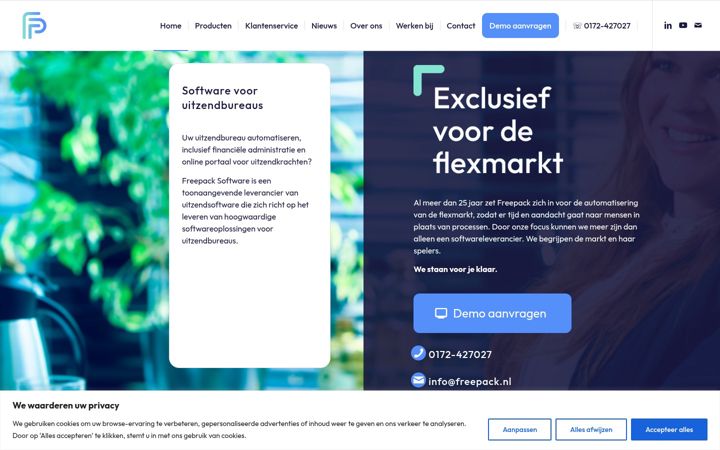 Screenshot of freepack.nl