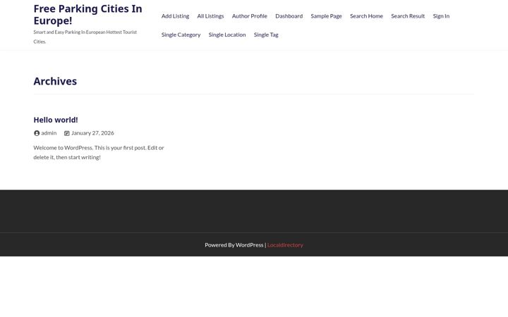 Screenshot of freeparkingcity.com