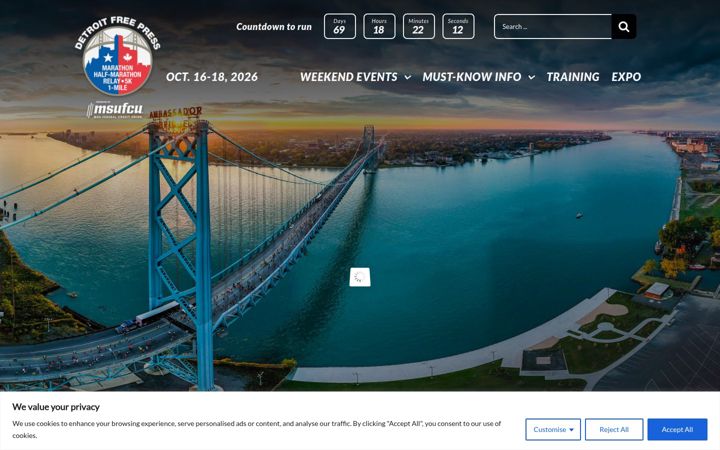 Screenshot of freepmarathon.com