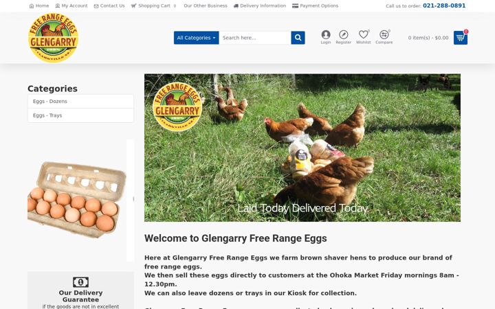Screenshot of freerangeeggs.nz