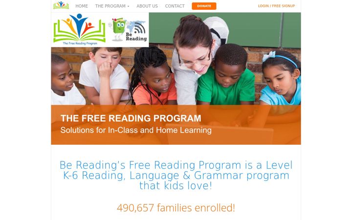 Screenshot of freereadingprogram.com