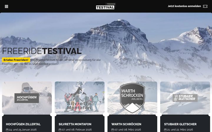 Screenshot of freeride-testival.com