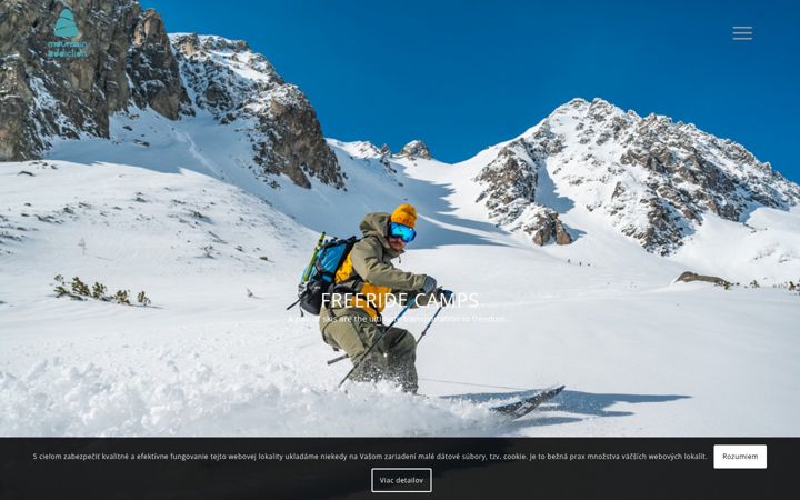 Snímek obrazovky freeridecamps.sk