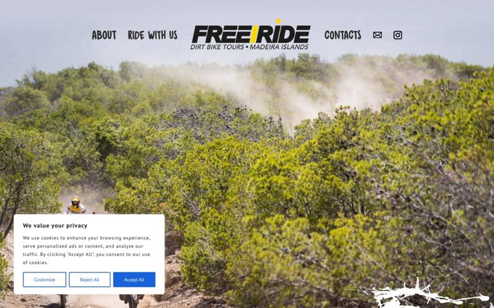 Screenshot of freeridedirtbike.com