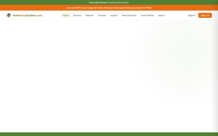 Screenshot of freeschoolclothes.com