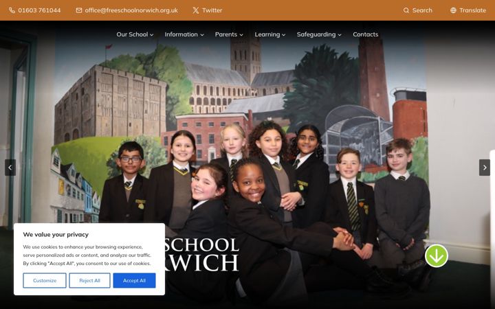 Screenshot di freeschoolnorwich.org.uk