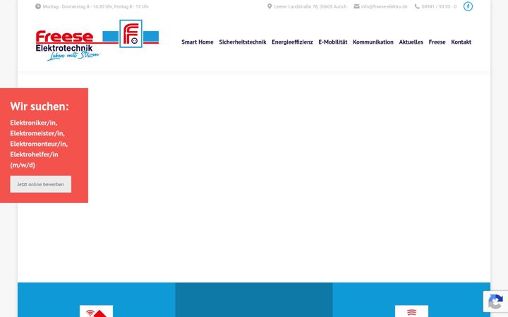 Screenshot stránky freese-elektro.de