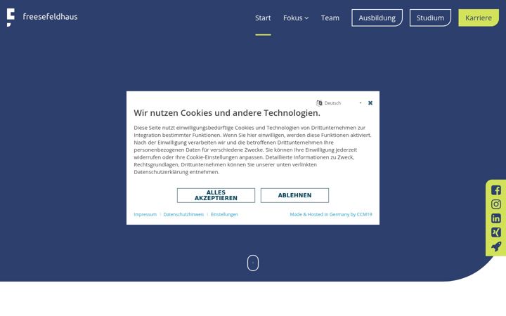Screenshot stránky freese-feldhaus.de
