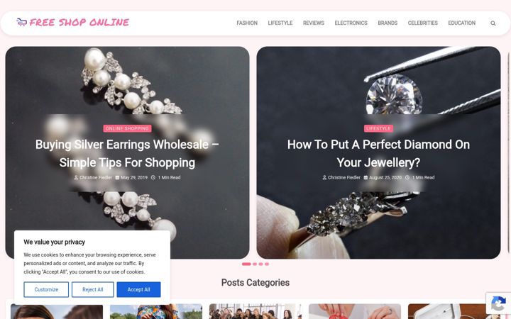 Screenshot of freeshoponline.com