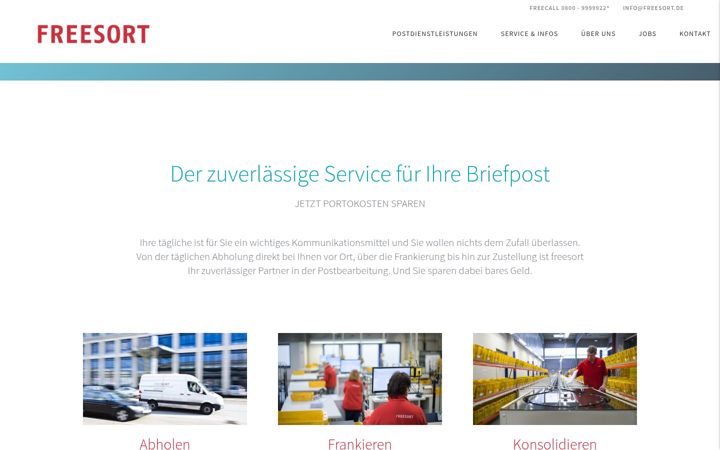Screenshot of freesort.de