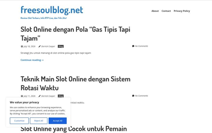 Screenshot van freesoulblog.net