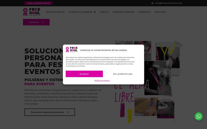 Screenshot of freesoulevents.com