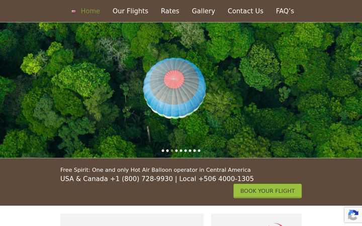 Screenshot of freespiritcr.com