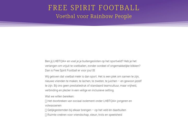 Screenshot of freespiritfootball.nl