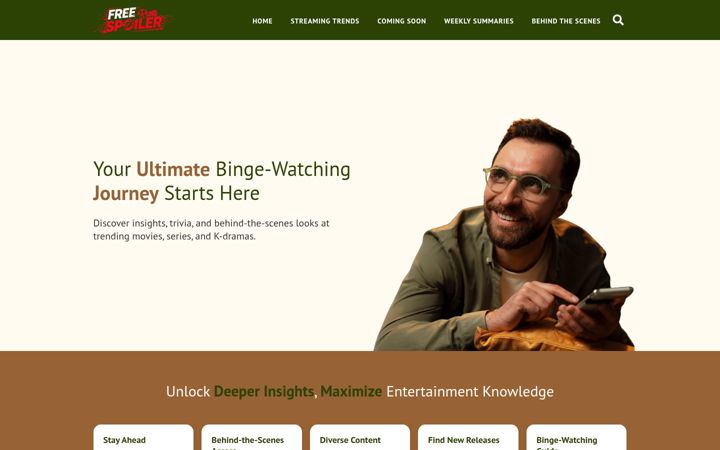 Screenshot of freespoiler.com