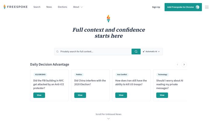Screenshot of freespoke.com