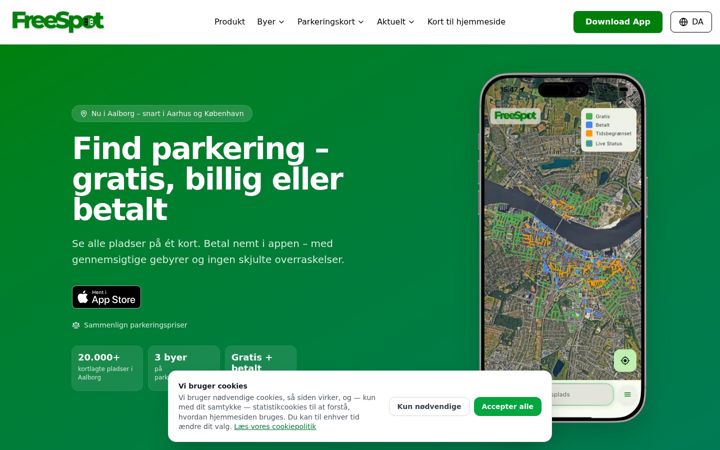 Screenshot of freespot.dk
