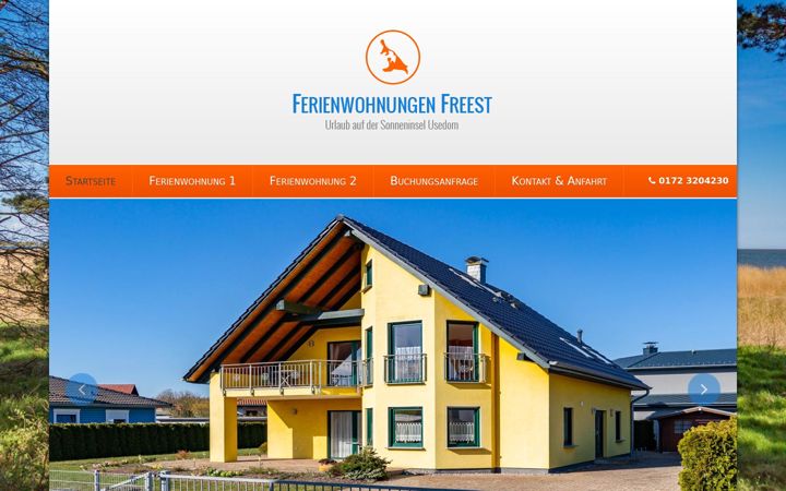 Kuvakaappaus sivustosta freest-ferienwohnungen.de