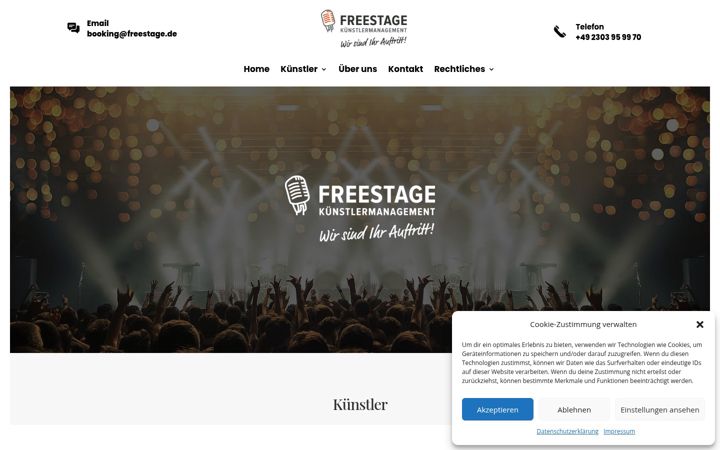 Kuvakaappaus sivustosta freestage-kuenstlermanagement.de