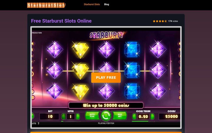Screenshot of freestarburstslot.com