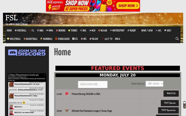 Screenshot of freestreams-live1d.pk