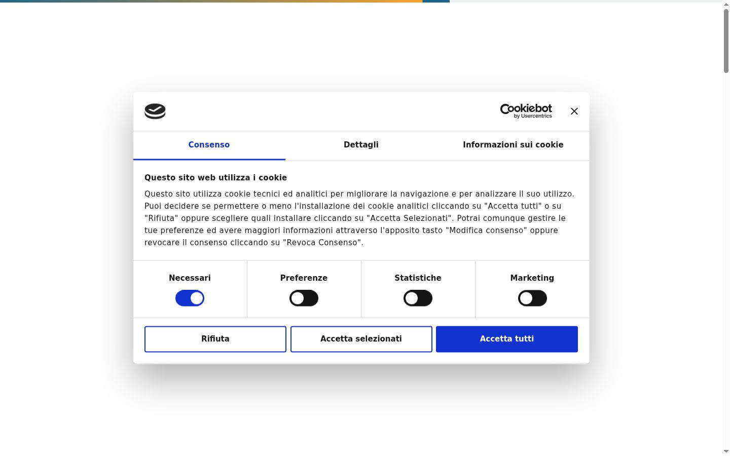 Snímka obrazovky banera súhlasu zobrazeného pred akoukoľvek interakciou