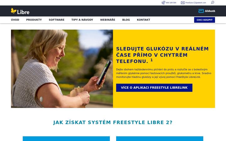 Screenshot of freestylelibre.cz