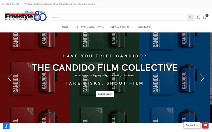 Screenshot of freestylephoto.com