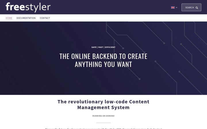 Screenshot of freestylercms.com