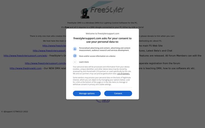 Screenshot of freestylersupport.com