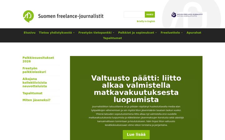 Snimka zaslona za freet.fi