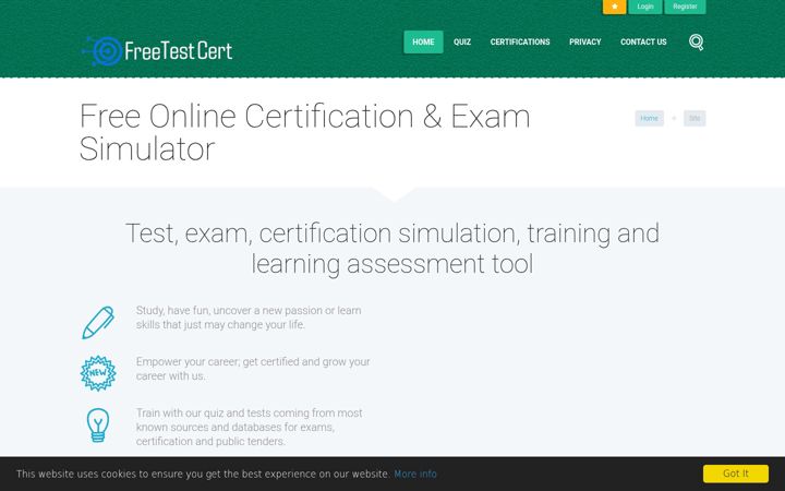 Screenshot of freetestcert.com