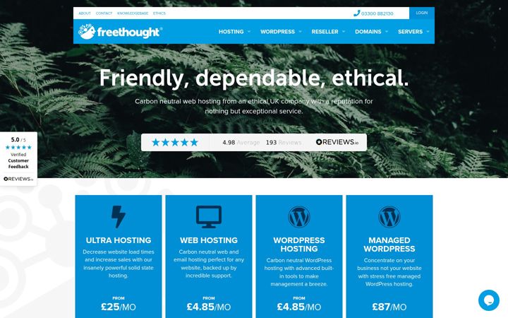 Screenshot of freethought-dns.net