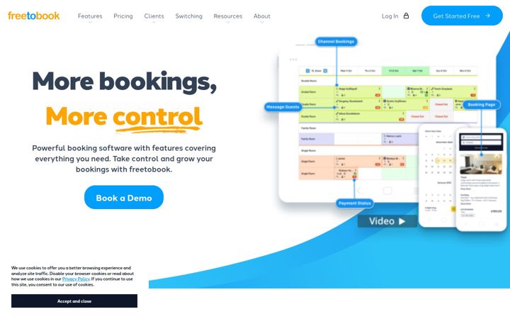 Screenshot stránky freetobook.com