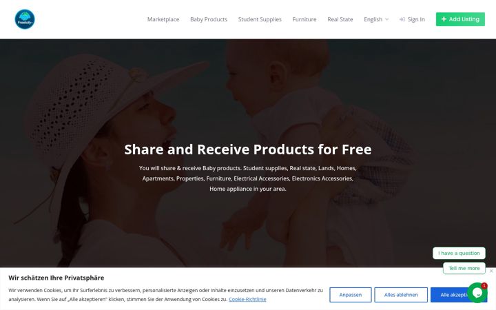 Screenshot of freetofy.com