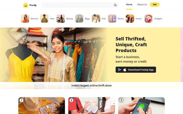 Screenshot of freeup.app