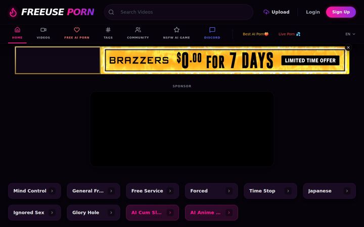 Screenshot of freeuseporn.com