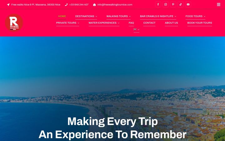 Screenshot of freewalkingtournice.com