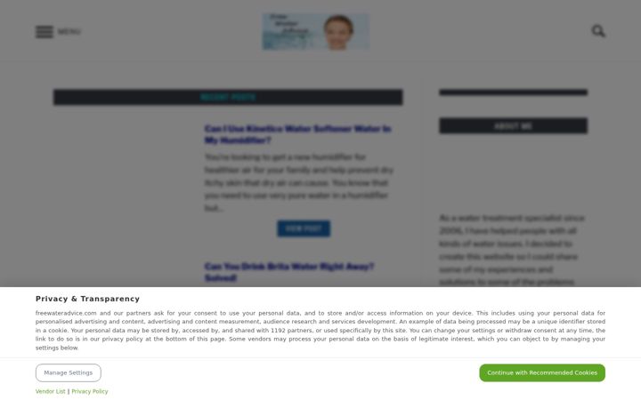 Screenshot of freewateradvice.com