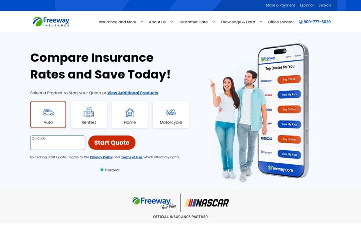 Screenshot of freeway.com