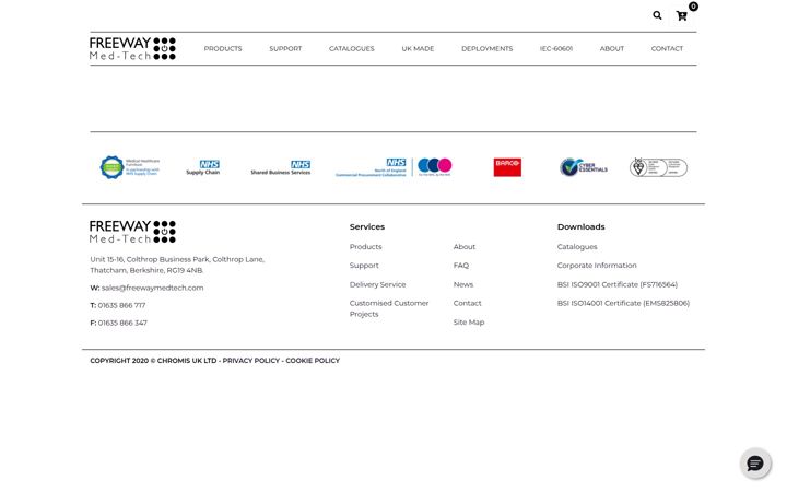 Screenshot of freewaymedtech.com