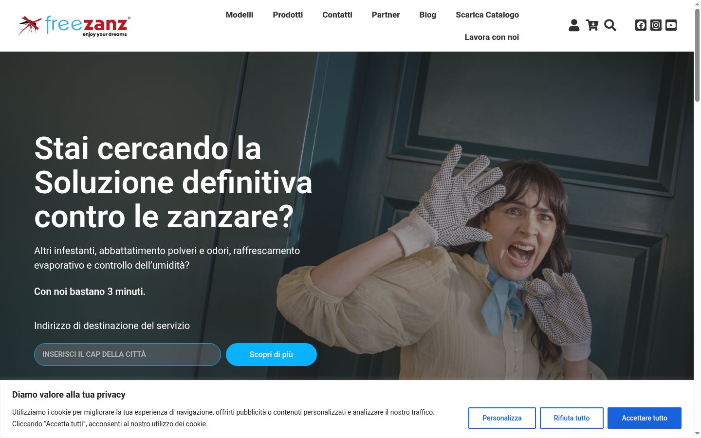 Képernyőkép a bármilyen interakció előtt megjelenő hozzájárulási bannerről